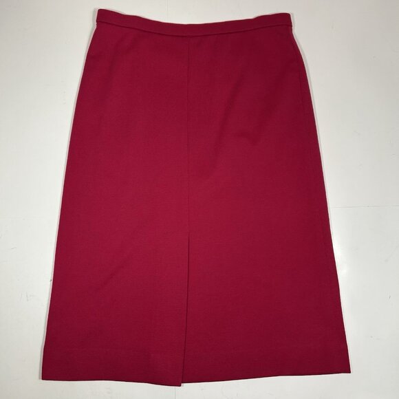 Vtg JAMES KENROB by Dalton Pink Knot Skirt Suit Open Jacket Lined Sz 14 Skirt 12 - Picture 13 of 14